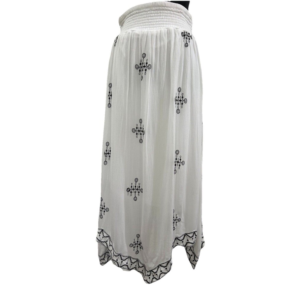 Kings Road  Size Medium Skirt Smocked Elastic Waistband Lining Boho Midi